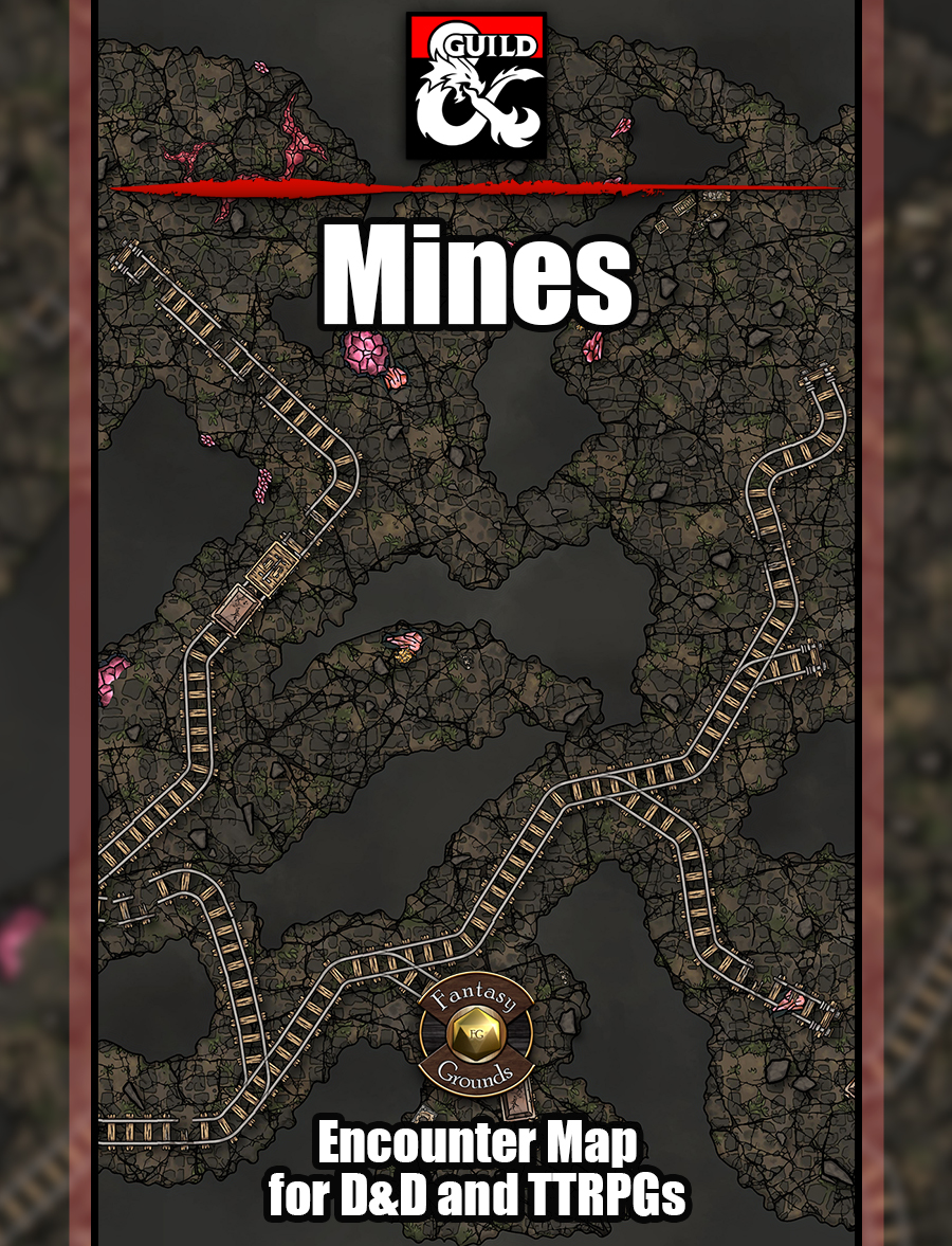 Mines Battlemap W Fantasy Grounds Support Ttrpg Map Spooky Action Games